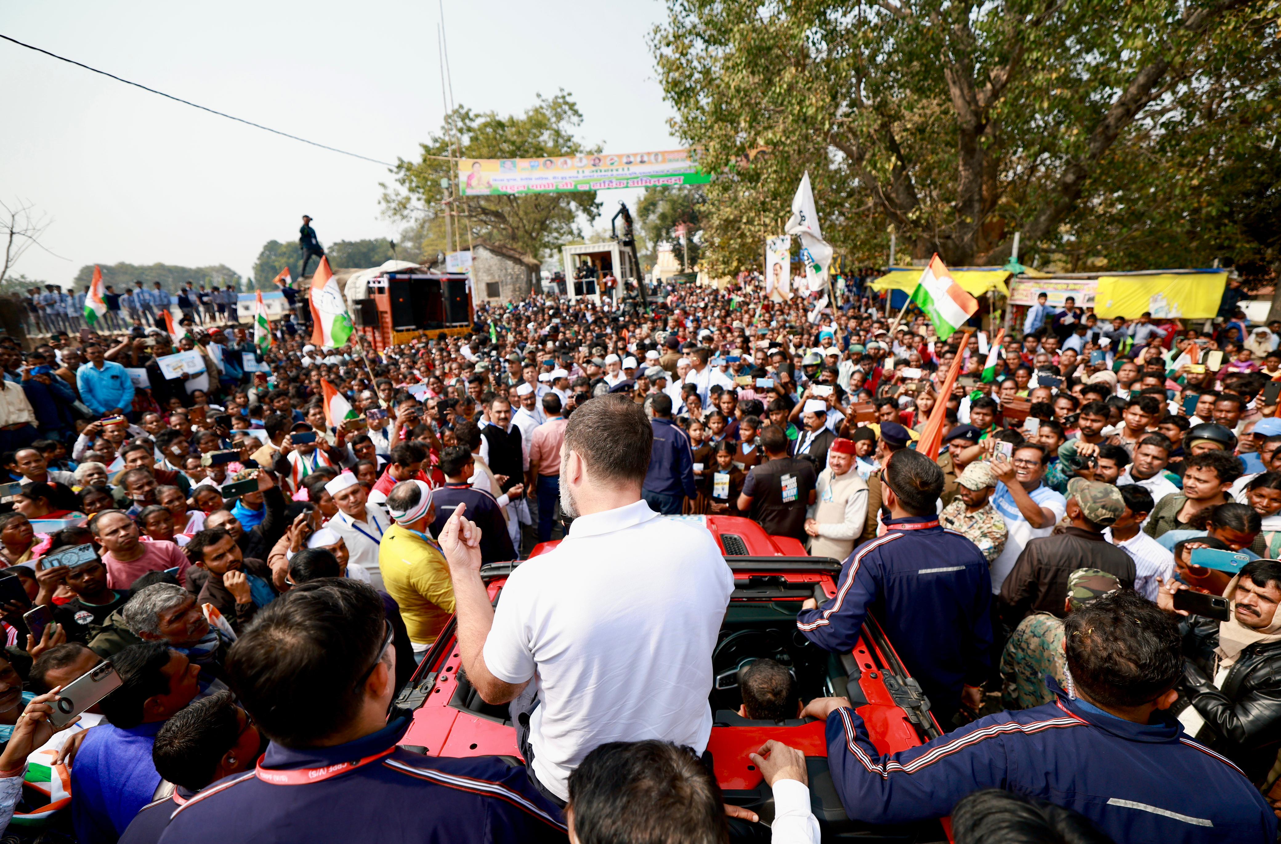 Rahul Gandhi Addressing Public Rally In Bharat Jodo Nyay Yatra